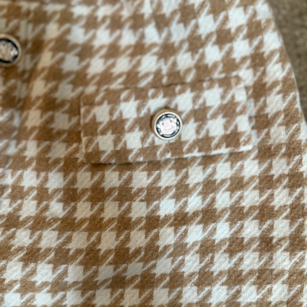 Entro Tan and White Houndstooth Skort Large - Picture 4 of 5
